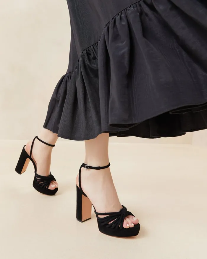 Women Heeled Sandals Loeffler Randall Rivka Black Suede Platform Sandal L Heeled Sandals L Footwear Women Heeled Sandals Loeffler Randall Rivka Black Suede Platform Sandal L Heeled Sandals L Footwear