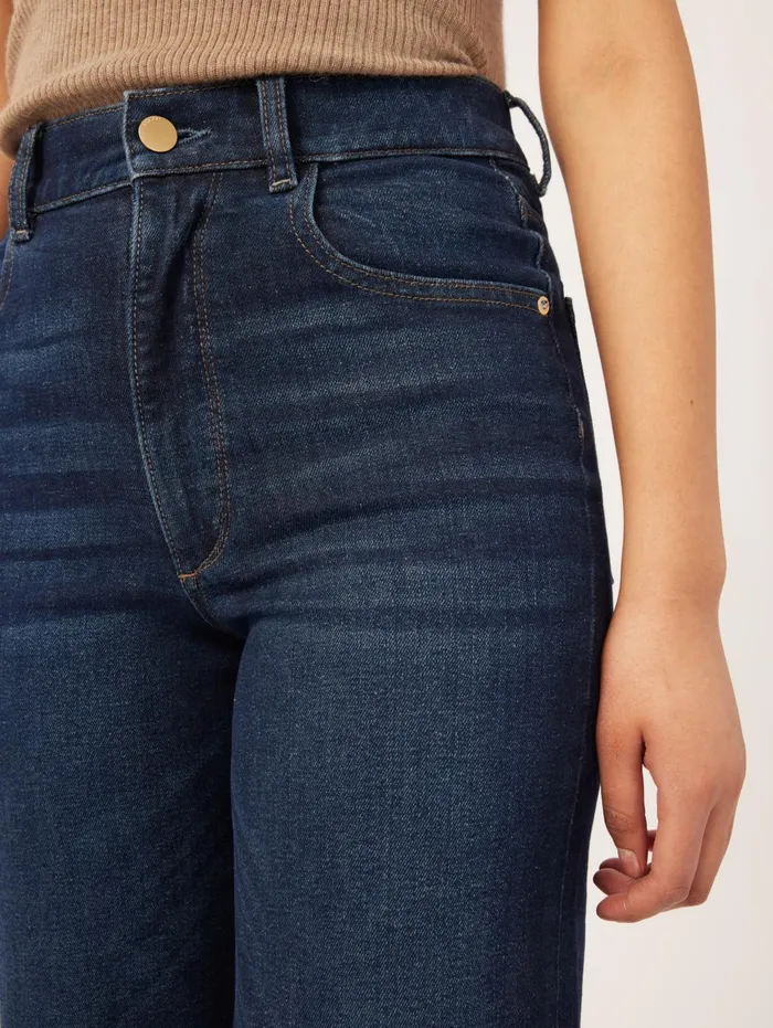 Women Hepburn Wide Leg High Rise Vintage Jeans DL1961 Wide