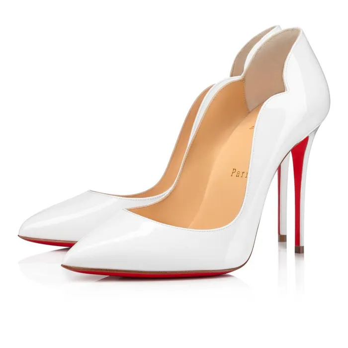 Women Hot Chick 100 Mm Pumps 8211 Patent Calf Leather 8211 Bianco Bianco Christian Louboutin Pumps Women Hot Chick 100 Mm Pumps 8211 Patent Calf Leather 8211 Bianco Bianco Christian Louboutin Pumps
