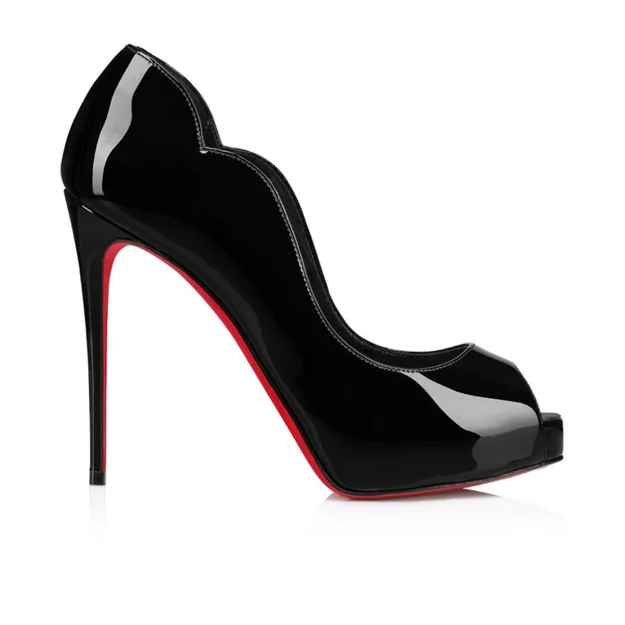 Women Hot Chick Alta 120 Mm Pumps 8211 Patent Leather 8211 Black Black Christian Louboutin Pumps