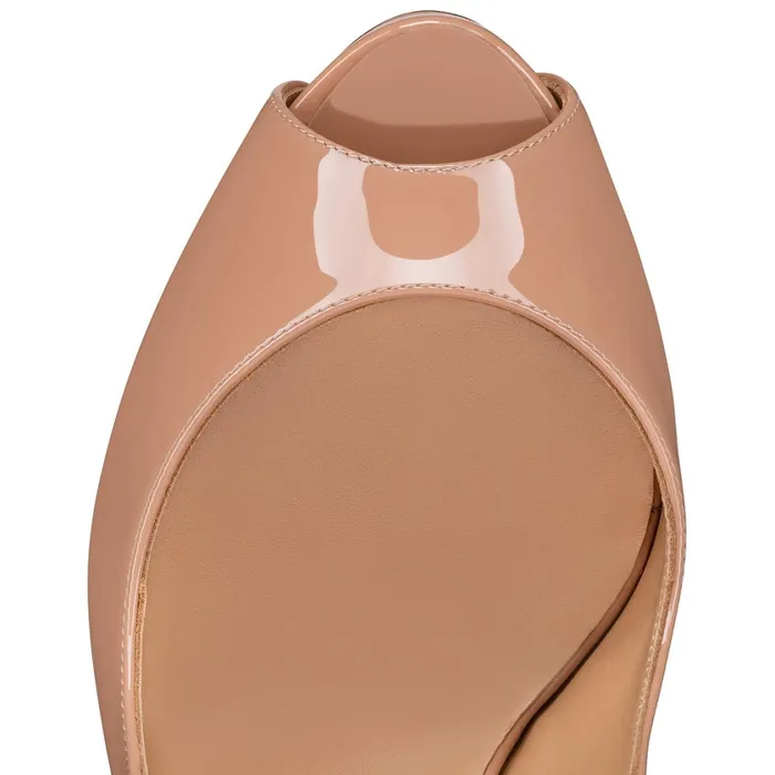 Women Hot Chick Alta 120 Mm Pumps 8211 Patent Leather 8211 Nude Nude Christian Louboutin Pumps