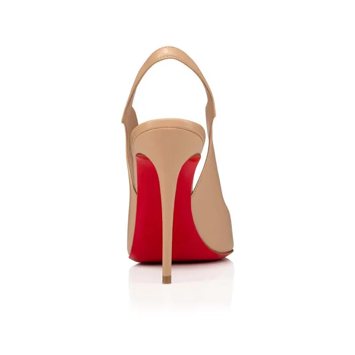 Women Hot Chick Sling 100 Mm Pumps 8211 Nappa Leather 8211 Nude 1 Nude Christian Louboutin Pumps