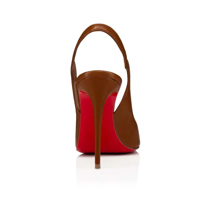 Women Hot Chick Sling 100 Mm Pumps 8211 Nappa Leather 8211 Nude 5 Nude Christian Louboutin Pumps