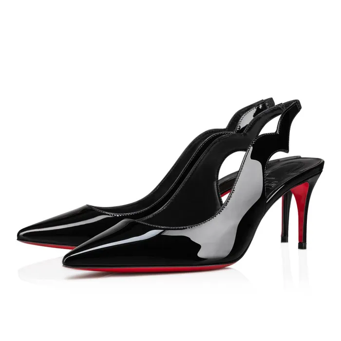Women Hot Chick Sling 70 Mm Pumps 8211 Patent Leather 8211 Black Black Christian Louboutin Pumps Women Hot Chick Sling 70 Mm Pumps 8211 Patent Leather 8211 Black Black Christian Louboutin Pumps