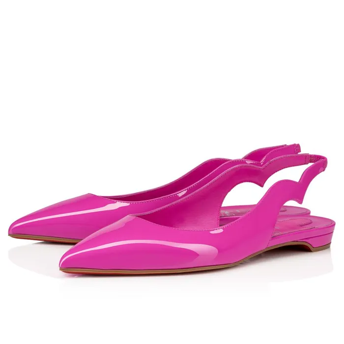 Women Hot Chickita Sling Ballerinas 8211 Patent Leather 8211 Bolerose Pink Christian Louboutin Flats Women Hot Chickita Sling Ballerinas 8211 Patent Leather 8211 Bolerose Pink Christian Louboutin Flats