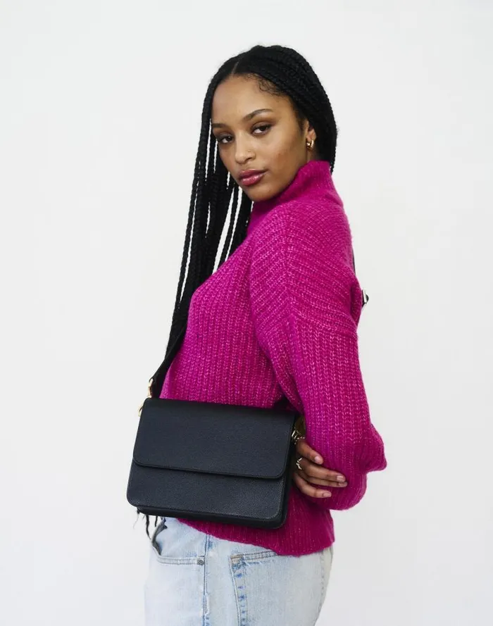 Women Hyer Goods Luxe Cube Bag Jet Black Madewell Bags