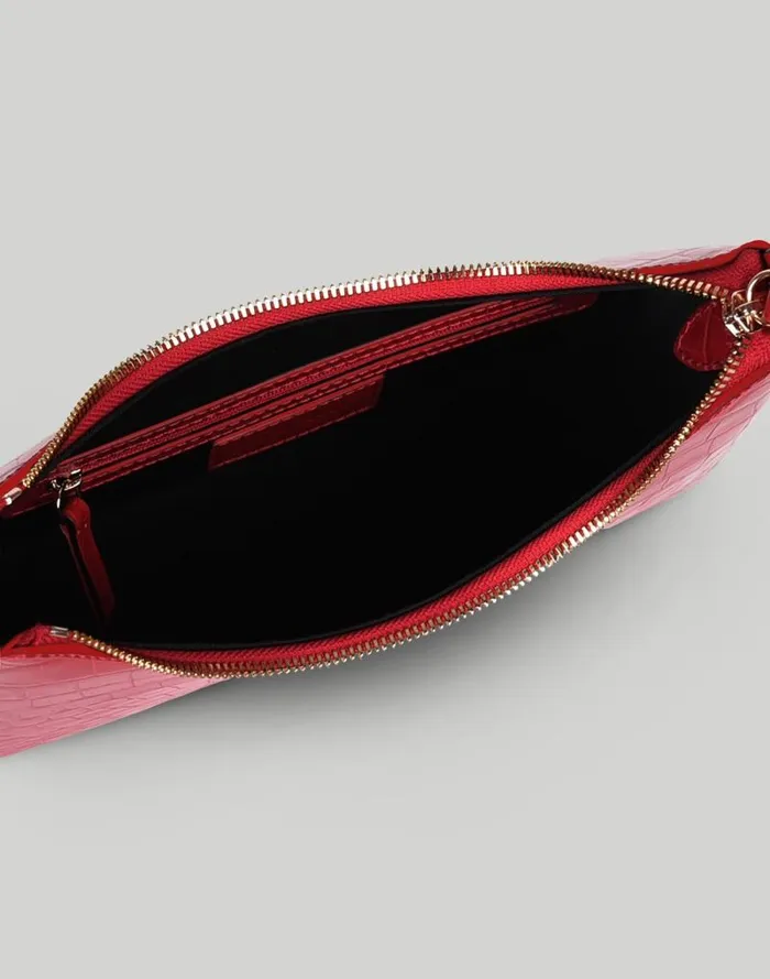 Women Hyer Goods Luxe Medium Shoulder Bag White True Red Madewell Bags