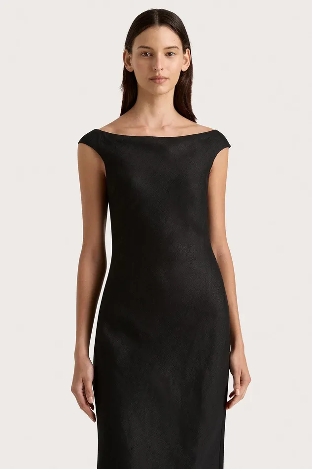 Women Ilride Midi Dress Black Faithfull The Brand Dresses Women Ilride Midi Dress Black Faithfull The Brand Dresses