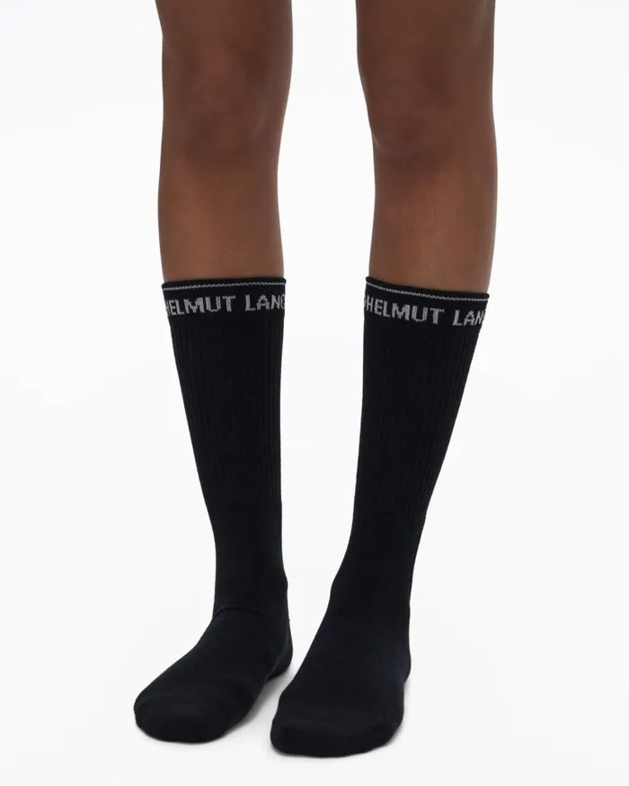 Women Impress Socks Black Helmut Lang Socks