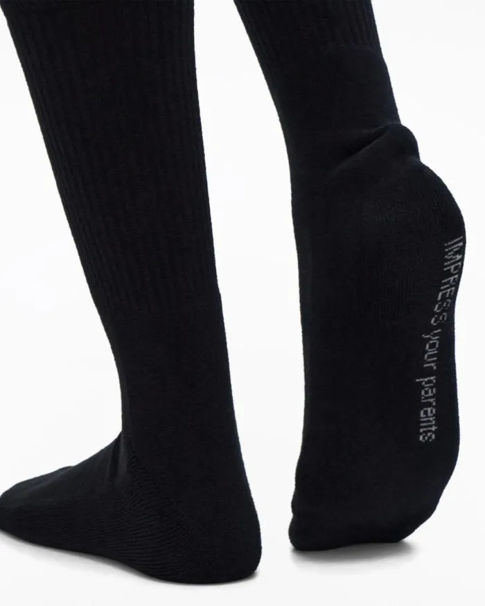 Women Impress Socks Black Helmut Lang Socks