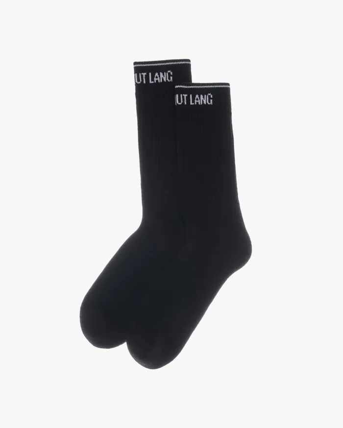 Women Impress Socks Black Helmut Lang Socks