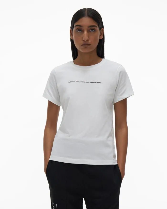 Women Impress Tee Chalk White Helmut Lang TShirts and Sweatshirts