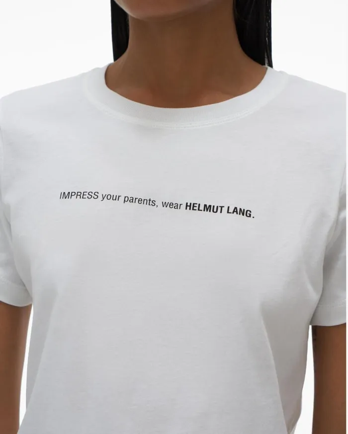 Women Impress Tee Chalk White Helmut Lang TShirts and Sweatshirts