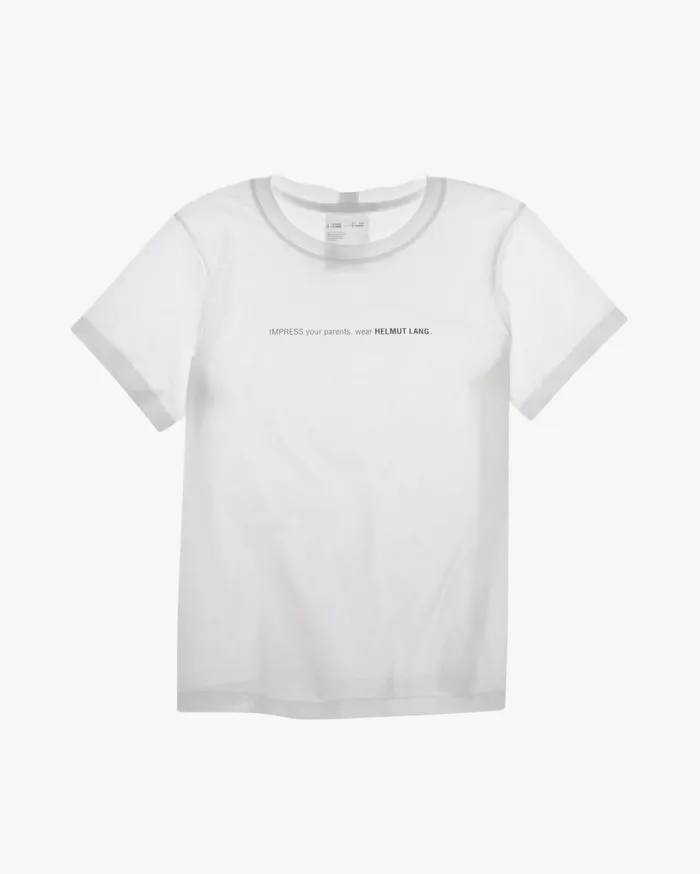 Women Impress Tee Chalk White Helmut Lang TShirts and Sweatshirts