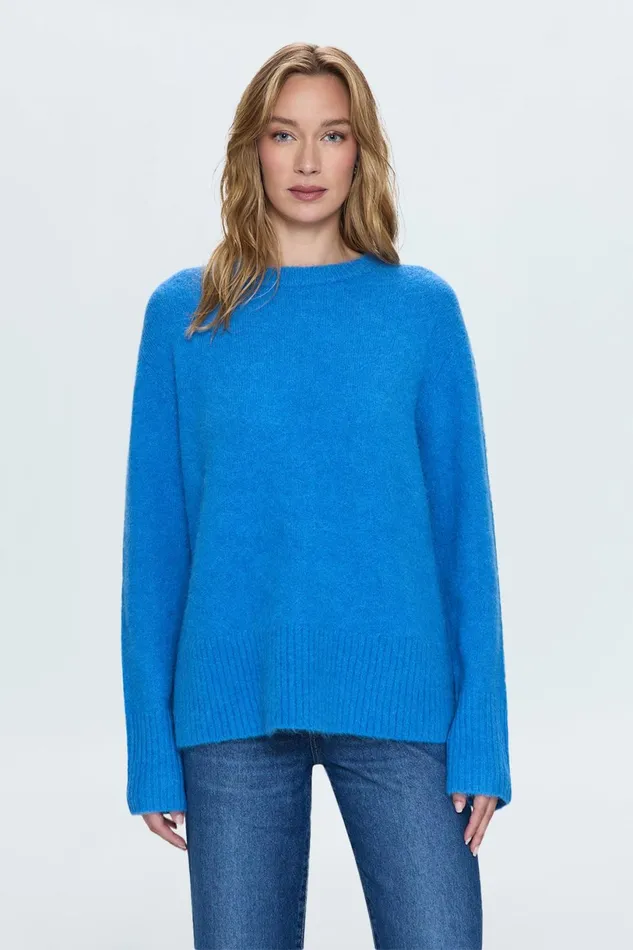 Women Ivy Sweater 8211 Azul Pistola Denim Sweaters and Knits