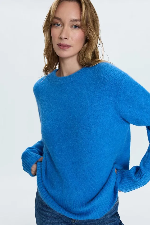 Women Ivy Sweater 8211 Azul Pistola Denim Sweaters and Knits