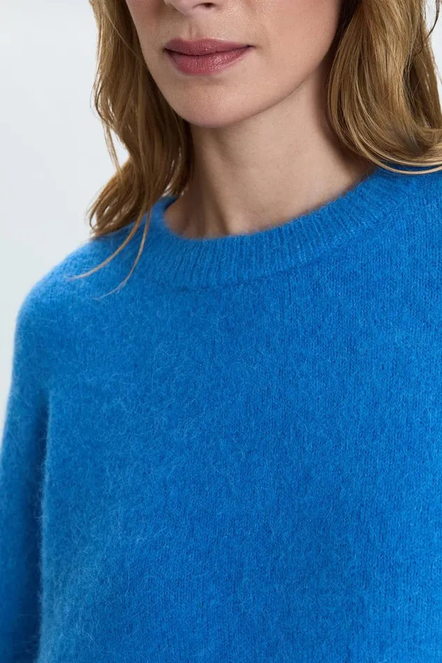 Women Ivy Sweater 8211 Azul Pistola Denim Sweaters and Knits