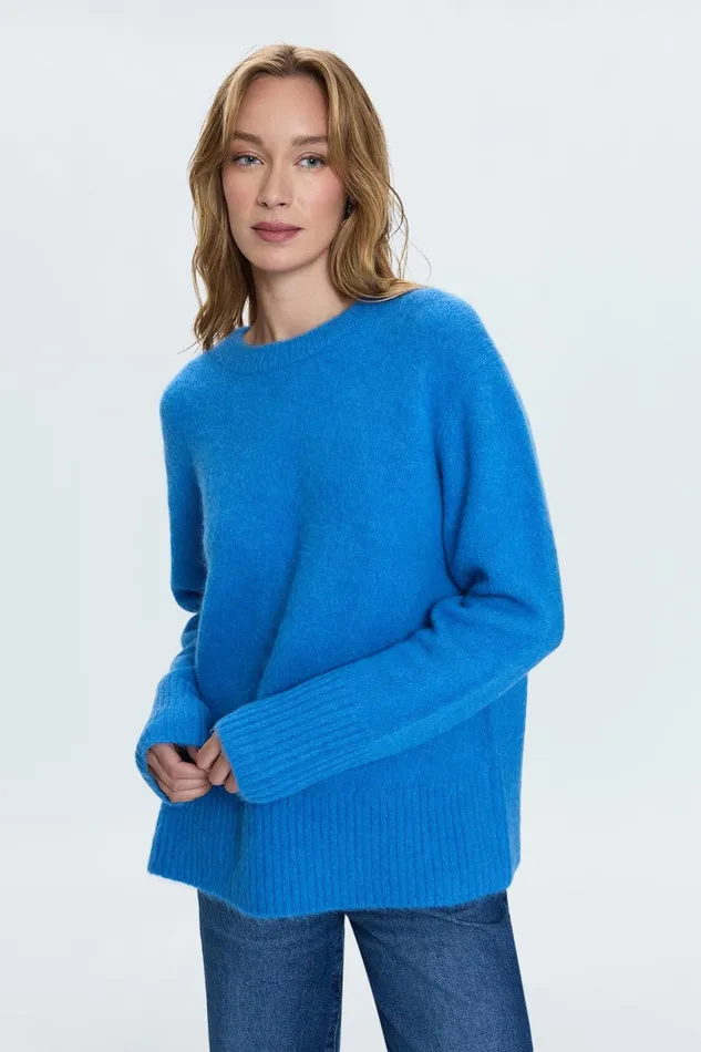 Women Ivy Sweater 8211 Azul Pistola Denim Sweaters and Knits