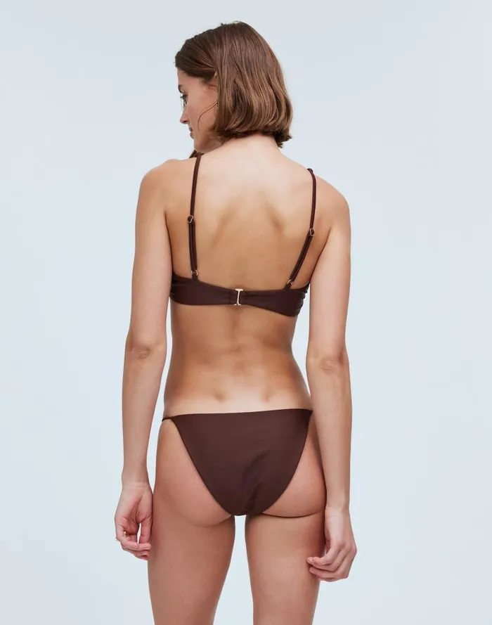 Women Jade Swim Bare Minimum Bikini Bottom Mocha Madewell Swim