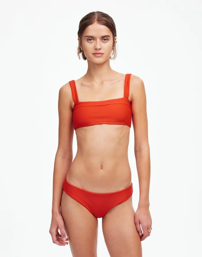 Women Jade Swim Coast Bikini Top Persimmon Madewell Swim