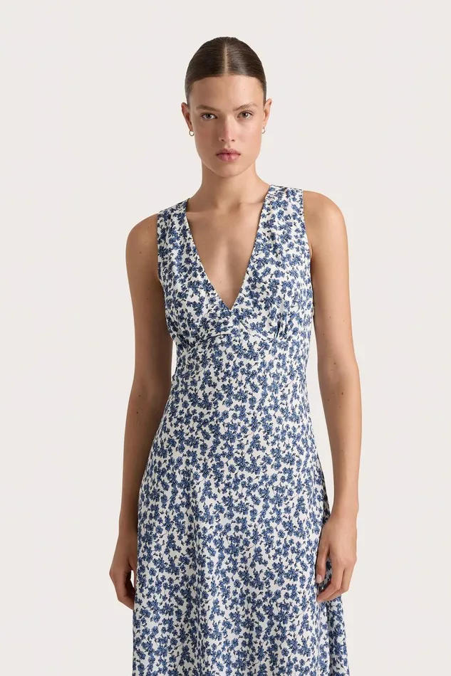 Women Jardin Midi Dress Leilani Mid Blue Faithfull The Brand Dresses Women Jardin Midi Dress Leilani Mid Blue Faithfull The Brand Dresses