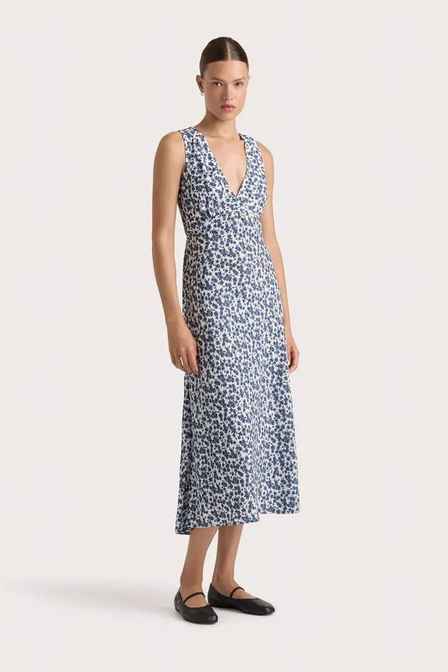 Women Jardin Midi Dress Leilani Mid Blue Faithfull The Brand Dresses Women Jardin Midi Dress Leilani Mid Blue Faithfull The Brand Dresses
