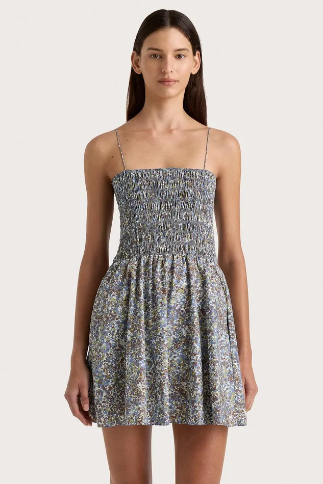 Women Josa Mini Dress Meander Blue Faithfull The Brand Dresses Women Josa Mini Dress Meander Blue Faithfull The Brand Dresses