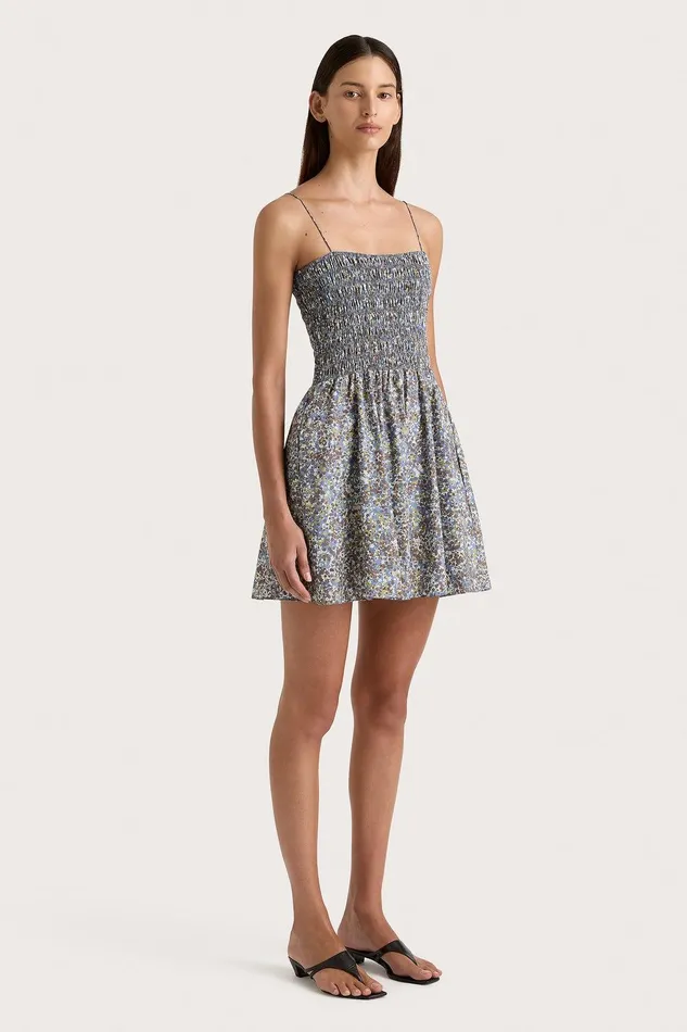 Women Josa Mini Dress Meander Blue Faithfull The Brand Dresses Women Josa Mini Dress Meander Blue Faithfull The Brand Dresses
