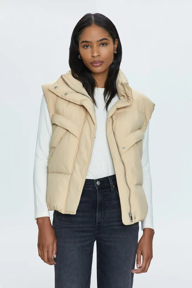 Women Joss Vest 8211 Warm Sand Pistola Denim Jackets and Outerwear