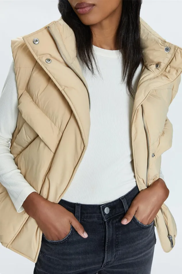 Women Joss Vest 8211 Warm Sand Pistola Denim Jackets and Outerwear