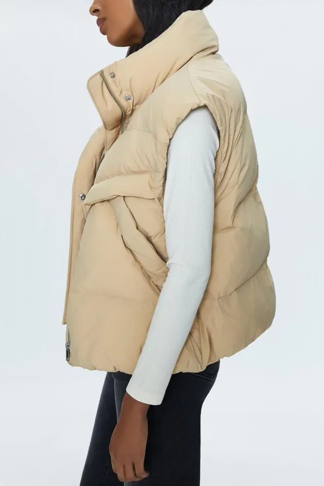 Women Joss Vest 8211 Warm Sand Pistola Denim Jackets and Outerwear