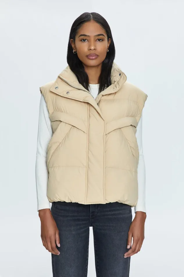 Women Joss Vest 8211 Warm Sand Pistola Denim Jackets and Outerwear