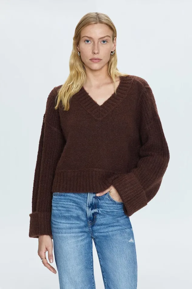 Women Joy Sweater 8211 Dark Roast Pistola Denim Sweaters and Knits