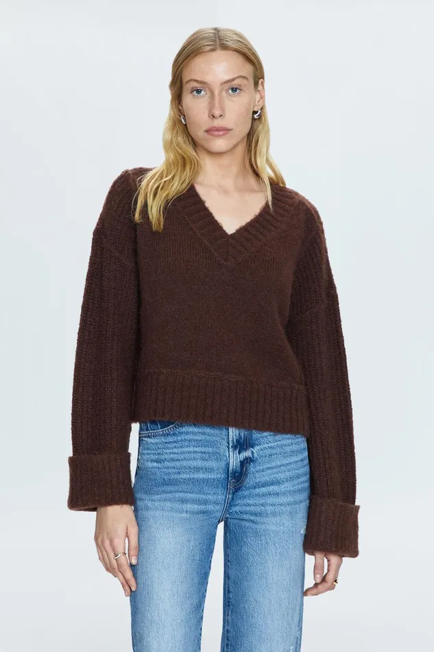 Women Joy Sweater 8211 Dark Roast Pistola Denim Sweaters and Knits