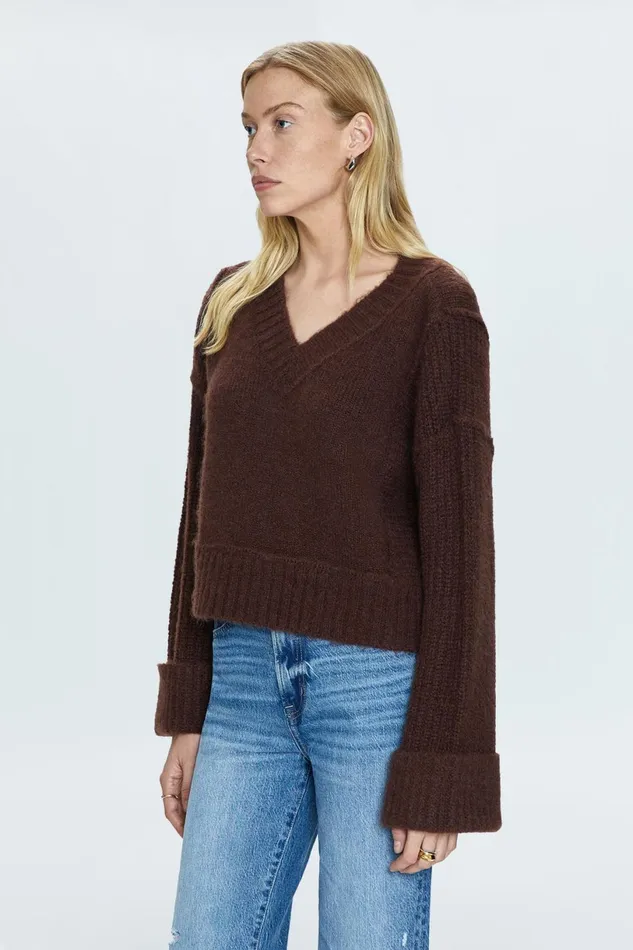 Women Joy Sweater 8211 Dark Roast Pistola Denim Sweaters and Knits