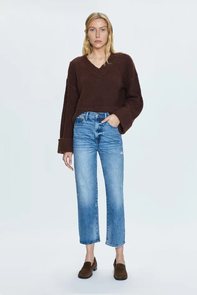 Women Joy Sweater 8211 Dark Roast Pistola Denim Sweaters and Knits