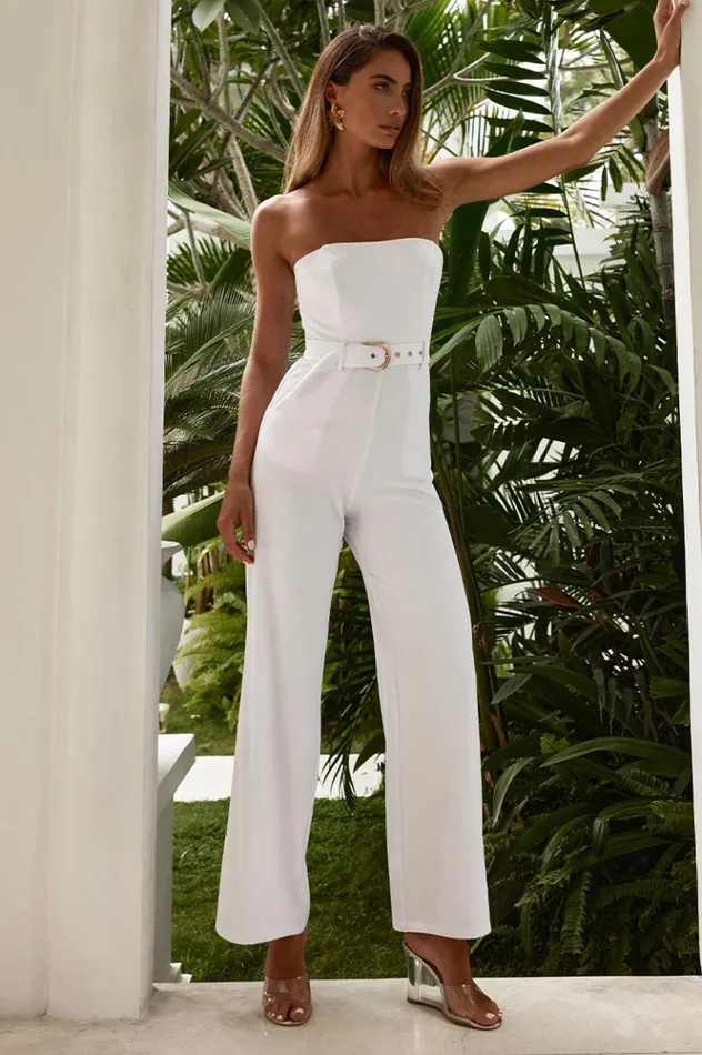 Women Jumpsuits Runaway The Label LOXANA JUMPSUIT White