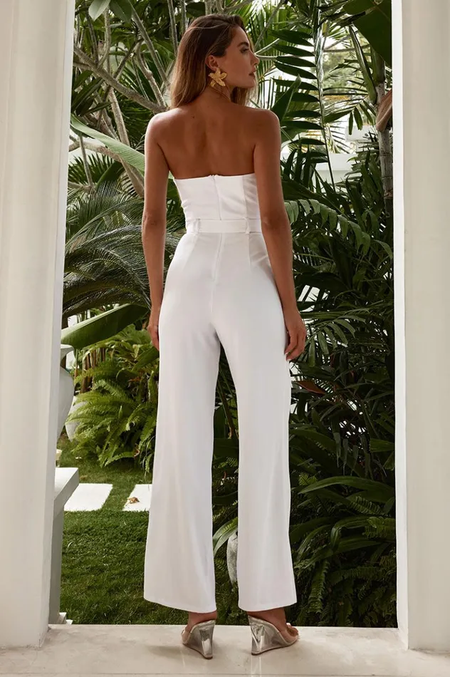 Women Jumpsuits Runaway The Label LOXANA JUMPSUIT White