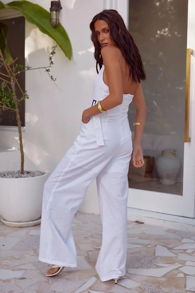 Women Jumpsuits Runaway The Label TARO JUMPSUIT White