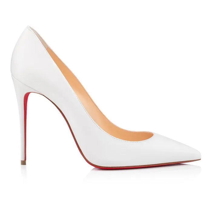 Women Kate 100 Mm Pumps 8211 Nappa Leather 8211 Bianco Bianco Christian Louboutin Pumps