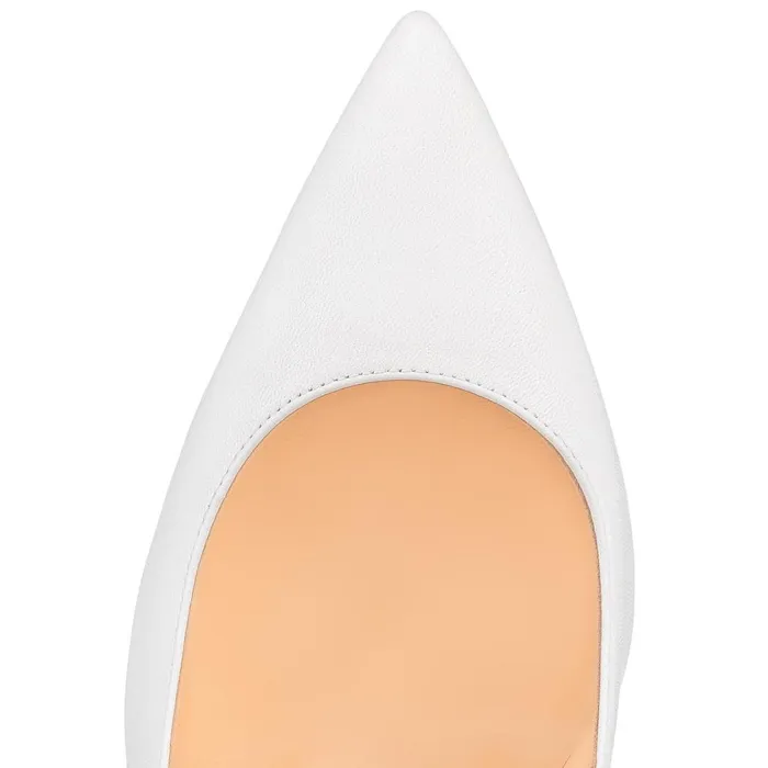 Women Kate 100 Mm Pumps 8211 Nappa Leather 8211 Bianco Bianco Christian Louboutin Pumps