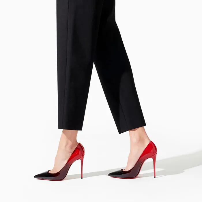 Women Kate 100 Mm Pumps 8211 Patent Calf Leather 8211 BlackRed Blackred Christian Louboutin Pumps