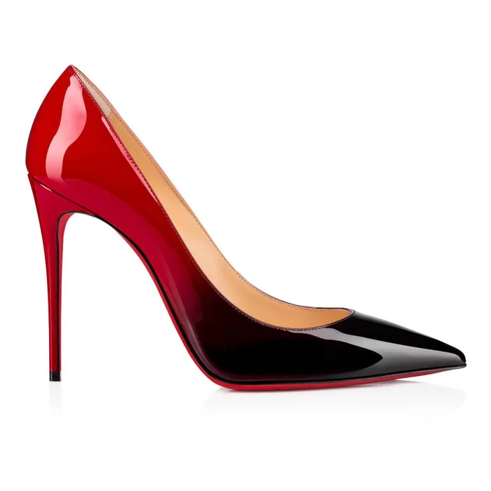 Women Kate 100 Mm Pumps 8211 Patent Calf Leather 8211 BlackRed Blackred Christian Louboutin Pumps