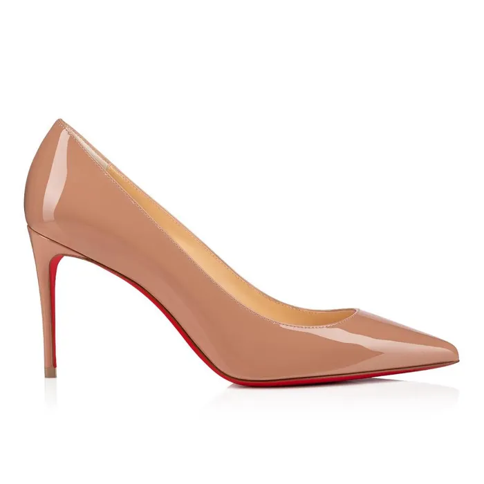 Women Kate 85 Mm Pumps 8211 Patent Calf Leather 8211 Nude Nude Christian Louboutin Pumps