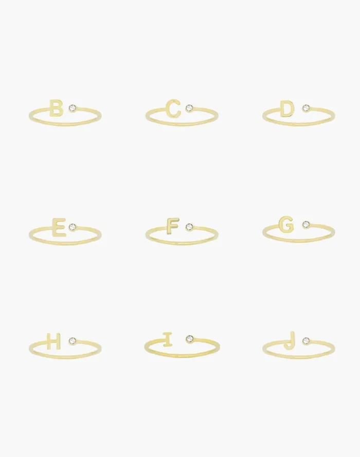 Women Katie Dean Jewelry 18k GoldPlated Initial Ring Letter D Madewell Jewelry Women Katie Dean Jewelry 18k GoldPlated Initial Ring Letter D Madewell Jewelry