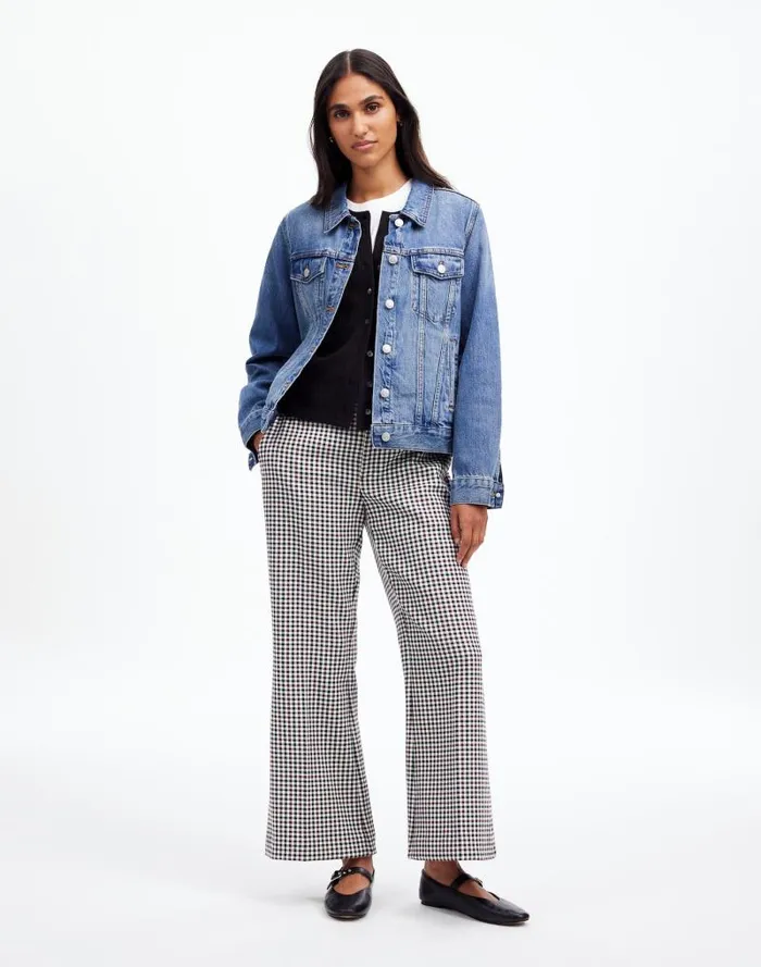 Women Kick Out Crop Pants In Stretch Twill Aroma Madewell Pants