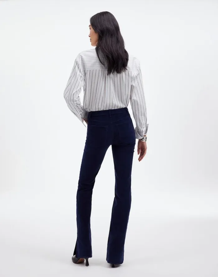 Women Kick Out FullLength Pants In Garment Dye Corduroy True Midnight Madewell Pants