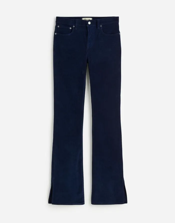 Women Kick Out FullLength Pants In Garment Dye Corduroy True Midnight Madewell Pants