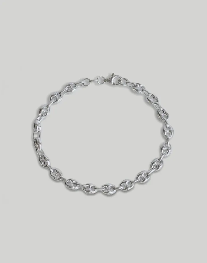 Women Kinn Studio Petite Puffed Mariner Chain Bracelet Silver Madewell Jewelry Women Kinn Studio Petite Puffed Mariner Chain Bracelet Silver Madewell Jewelry