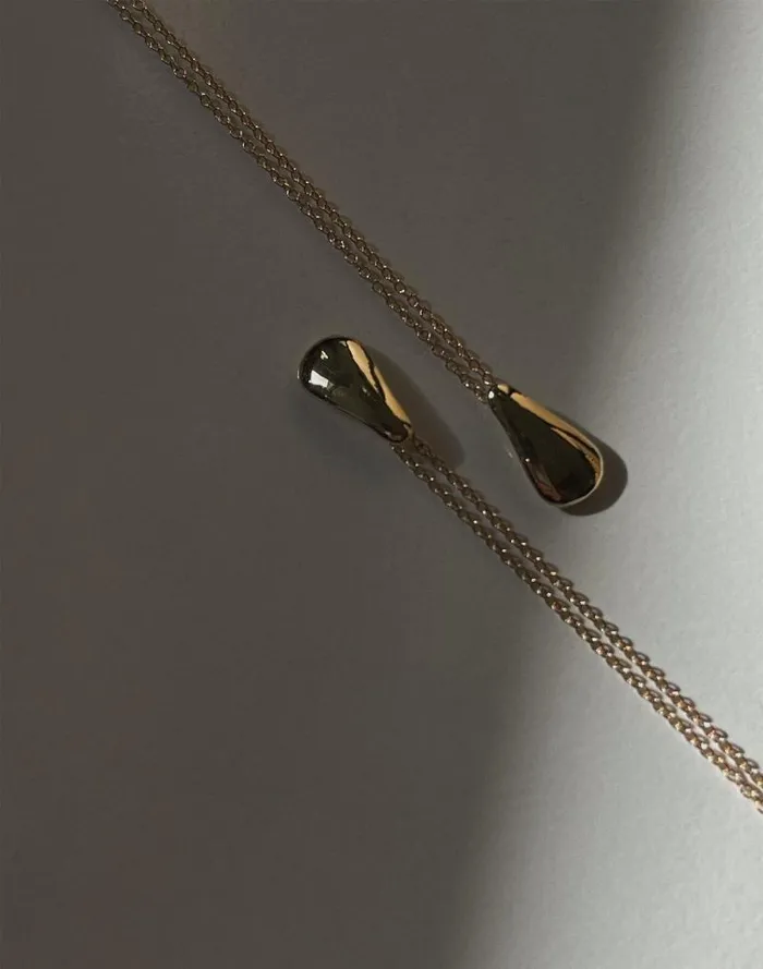 Women Kinn Studio Teardrop Necklace Gold Madewell Jewelry